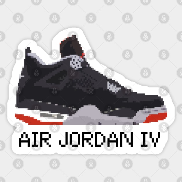 AIR JORDAN IV RETRO PIXELATED ART SHOE COLLECTION Sticker by Buff Geeks Art